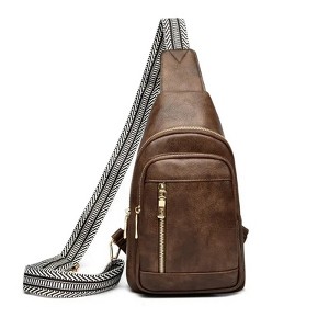 MaseiKar Women's Crossbody Handbags Leather Women Shoulder Bag Fashion New Pattern Simple Solid Color Large Layered Practical Messenger Bag - 1 of 4