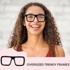 4E's Novelty Oversized Glasses - Clear Lens Non Prescription Glasses for Women and Men, Chunky Glasses Ideal Fake Glasses for Adult & Kids Halloween - 3 of 4
