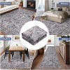 Washable Boho Vintage Runner Rug, Soft Low Pile Non-Slip Carpet for Hallway, Kitchen, Entryway, Neutral Retro Pattern - 4 of 4