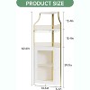 Wine Bar Cabinet with Large Storage Space and Detachable Wine Rack, Wine Cabinets with Glass Holder and Mesh Door for Dining Room, Living Room - 3 of 4