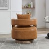 TIRAMISUBEST 29.1"W Swivel Accent Open Back Barrel Chair Modern Comfy Sofa Chair With Weathered Base For Nursery Bedroom Living Room Hotel Office - 4 of 4