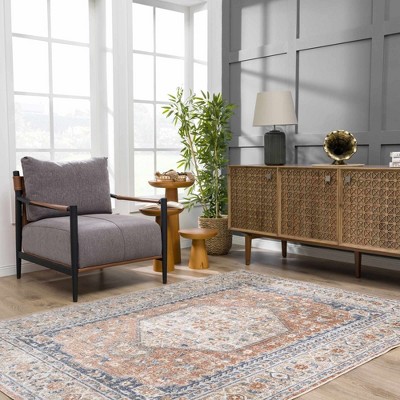 Hauteloom Gael Rust Flat Pile Washable Rug