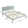 Karl Home Gray Wash Wood Bed Frame Queen Size Platform Bed with Headboard - 2 of 4