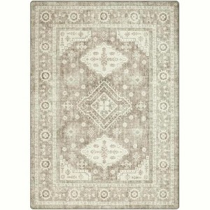 Abynow Medallion Persian Diamond Texture Indoor Area Rug - 1 of 4