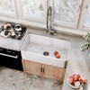 33'' Rectangular Single Bowl Fireclay Farmhouse Apron Kitchen Sink with Faucet, Glossy White - 3 of 4