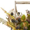 Artificial Plant - Faux 25" Lotus & Fern Wood Planter - FXP1065 - Multicolored - Safavieh - 3 of 4