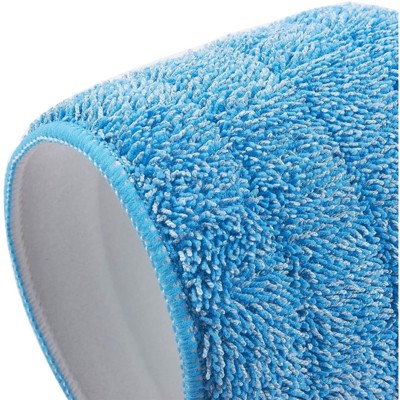 Blue Microfiber Reusable Flat Mop Pads 16.5 in - 10 Pack