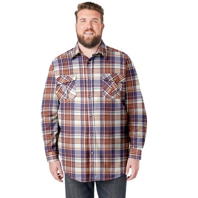 KingSize Men's Big & Tall Signature Plaid Flannel Shirt