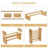 Modular Wine Rack, Bamboo Wood Wine Storage Rack, Floor Freestanding Wines Holder Display Shelf - 4 of 4