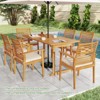 Tangkula Outdoor Wooden Dining Table for 4-6 71" Acacia Wood Table - 4 of 4