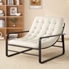 Sapphtopaz Modern Accent Chair with Button-Tufted Upholstered Leisure Reading Chair with Metal Frame Armchair for Living Room, Bedroom - 2 of 4