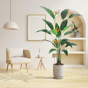 coucheta Artificial Tree, Bird of Paradise Fake Palm Tree for Indoor Outdoor Modern Decor Faux Plants for Home Office Perfect Housewarming Gift - 1 of 4