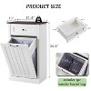 Laundry Hampers with Drawer, 10 Gallon Farmhouse Clothes Hamper, Wood Laundry Table with Laundry Storage Basket for Bathroom - 3 of 4