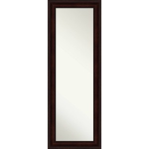 Amanti Art 19" x 53" Non-Beveled Coffee Bean Brown Full Length on The Door Mirror : Polystyrene Frame, Includes Mounting Hardware - 1 of 4