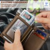 Generic Slim Wallet For Men 12Cards,Easy Leather Wallet Card Holder Money Clip - 4 of 4