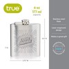 True Liquid Courage Flask - Stainless Steel Flask Metal - Engraved Flask for Men - Novelty Gift 6oz Screw Top Set of 1 - 3 of 3