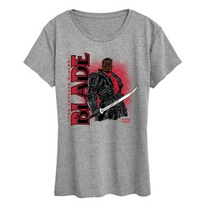 Women's - Marvel - Blade With Logo Short Sleeve Graphic T-Shirt - 1 of 4