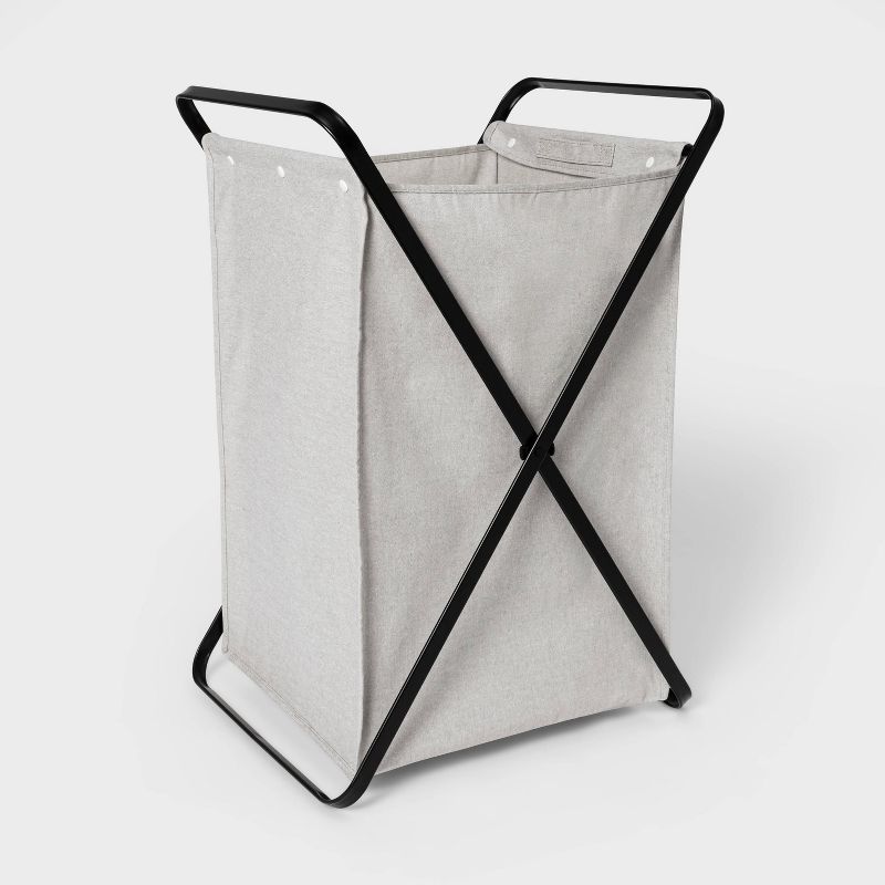 Folding X-Frame Hamper Matte Black - Brightroom™, 3 of 13