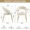 Upholstered Dining Chairs with Curved Backrest and Golden Metal Legs, Elegant Chairs for Kitchen or Dining Room-Cuddlewood - 4 of 4