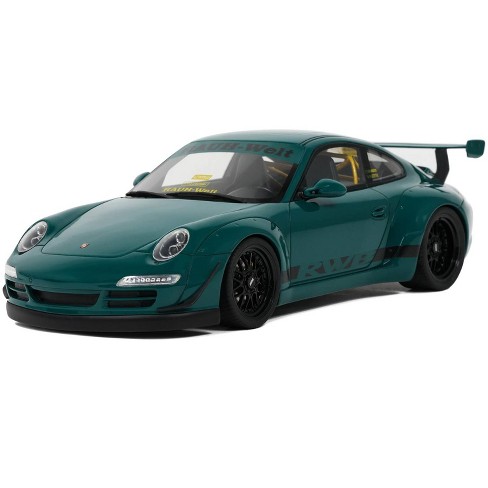 2021 RWB Bodykit "Syunkashuto" Green with Black Stripes 1/18 Model Car by GT Spirit - image 1 of 4