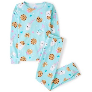 The Children's Place Girls Long Sleeve Milk And Cookies Snug Fit Cotton Pajamas - 1 of 3