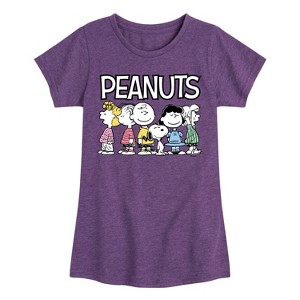 Girls' - Peanuts - Peanuts Crew Fitted Short Sleeve Graphic T-Shirt - 1 of 4