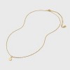 14K Gold Plated Round Initial Pendant Necklace - A New Day™ - 3 of 4
