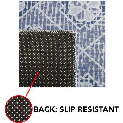 Tucson Grey and Ivory Washable Synthetic Area Rug