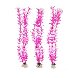 Unique Bargains Aquarium Plants Decorations Artificial Aquatic Plant 11.81" 3 Pcs - 1 of 4