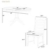 5-Piece Retro Functional Dining Table Ensemble, Wood Round Extendable Dining Table and 4 Cushioned Dining Chairs - 3 of 3