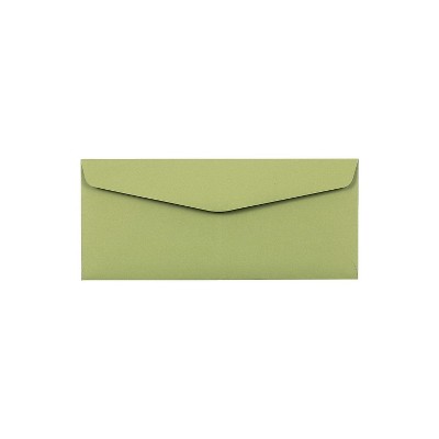 JAM Paper #10 Booklet Envelopes 4 1/8" x 9 1/2" Avocado Green 50/Pack (4260-102-50)