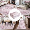 Washable Neutral Area Rug for Living Room Bedroom, Soft Vintage Low Pile Non-Slip Boho Farmhouse Carpet - 4 of 4