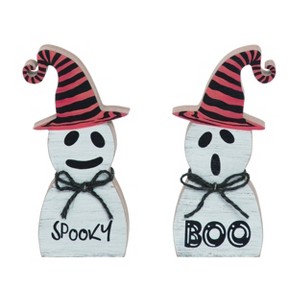 Transpac Halloween Cute Ghosts in Witch Hats Figurines MDF 7.75 inch, - 1 of 1