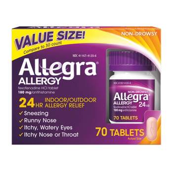 Allegra 24 Hour Allergy Relief Tablets - Fexofenadine Hydrochloride
