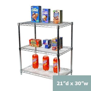 Shelving.com Chrome Wire Shelving with 3 Tier Shelves - - 1 of 3