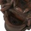 NAYSAYE Fountain Hand Crafted Lamppost Design with Frog Accents and Rustic Vintage Style for Garden Patio Outdoor, Brown, 14"*37.25"*20.19" - 4 of 4