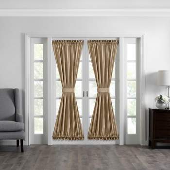 Colette Faux Silk French Door Single Window Panel - 54" x 72" - Elrene Home Fashions
