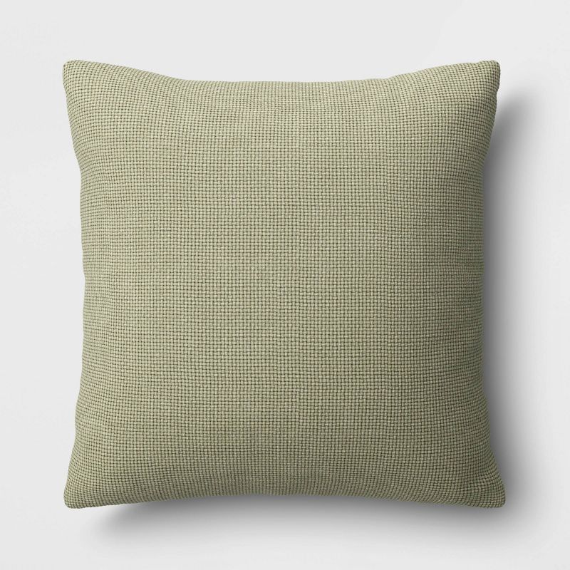 Oversized Basketweave Heathered Square Throw Pillow - Threshold™, 1 of 9