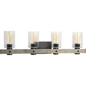 Progress Lighting Gulliver 4-Light Bath Vanity, Graphite, Shade Included - 1 of 2