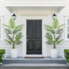 Whizmax 6FT Fake Tropical Palm Plant, Artificial Golden Cane Palm Tree, Pre Potted Faux Greenry Plant for House Living Room Outside Patio Office Home - 3 of 4