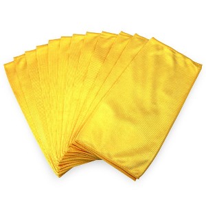 Arkwright Smart Choice Shiny Glass Cleaning Cloths (12 Pack), 16x16, Microfiber - 1 of 4