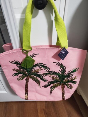 Mina Victory Palm Trees Blush Beach Tote Bag : Target