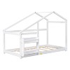 CAVINAS Full Size Wood Montessori Bed,Modern Integral Constructed Floor Bed with Super High Security Barrier and Door,Toddler Bed for Bedroom - 3 of 4