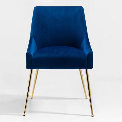 WestinTrends Upholstered Performance Velvet Accent Chair With Metal Leg