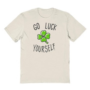 Rerun Island Men's Drunk Yourself Short Sleeve Graphic Cotton T-Shirt - 1 of 1
