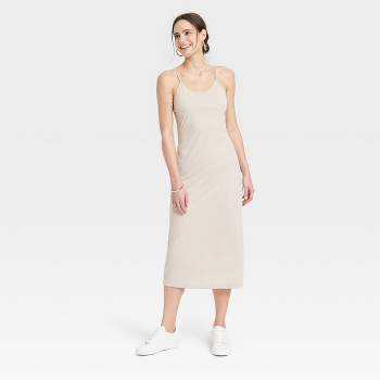 Women's Rib-Knit Midi Cami Dress - A New Day™