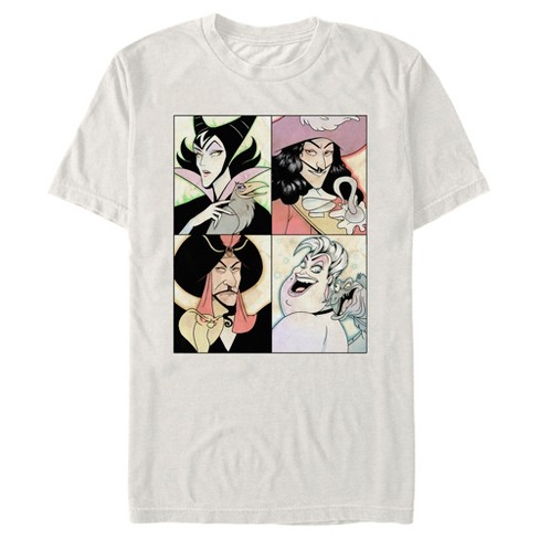 Men's Disney Princesses Villains Anime Watercolor Panels T-Shirt - image 1 of 4