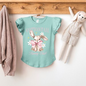 The Juniper Shop Coquette Cottontail Bunny Club Flutter Sleeve Tee - 1 of 4