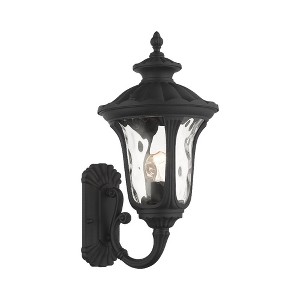 Livex Lighting Oxford 1 - Light Wall Light in  Textured Black - 1 of 2