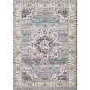 Vintage Floral Print Area Rug,Traditional Washable Indoor Boho Carpet Low Pile Non-Shedding Floor Mat with Non-Slip Rubber Backing - 2 of 4